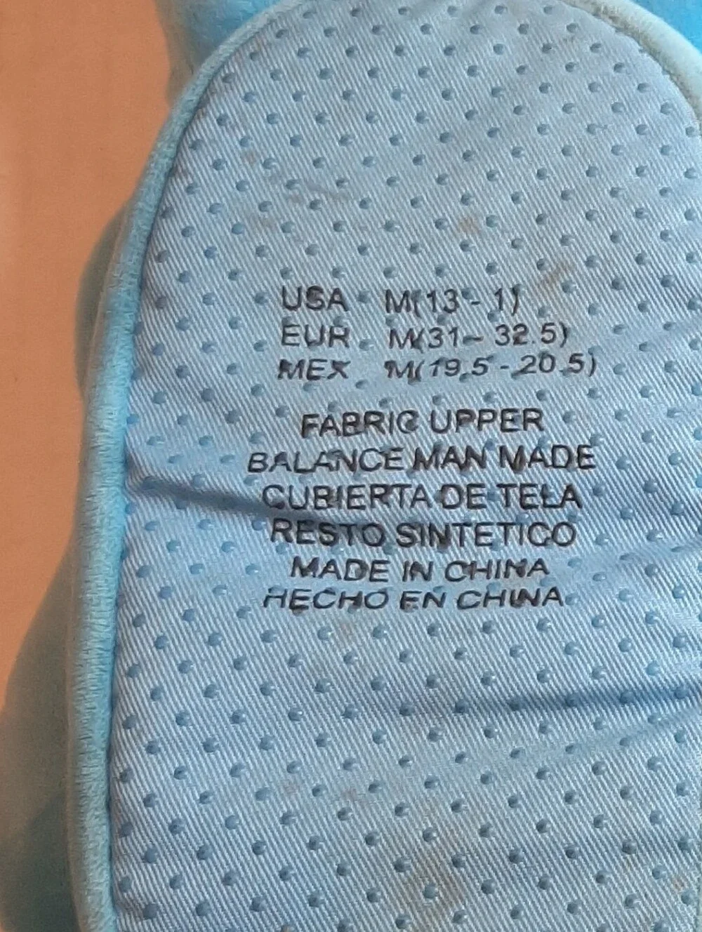 Peeps blue bunny slippers M(13-1)